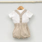 Conjunto bebé Capri con peto y camisa Mao