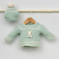 Conjunto bebés punto Rabbit  con jersey, polaina y gorrito