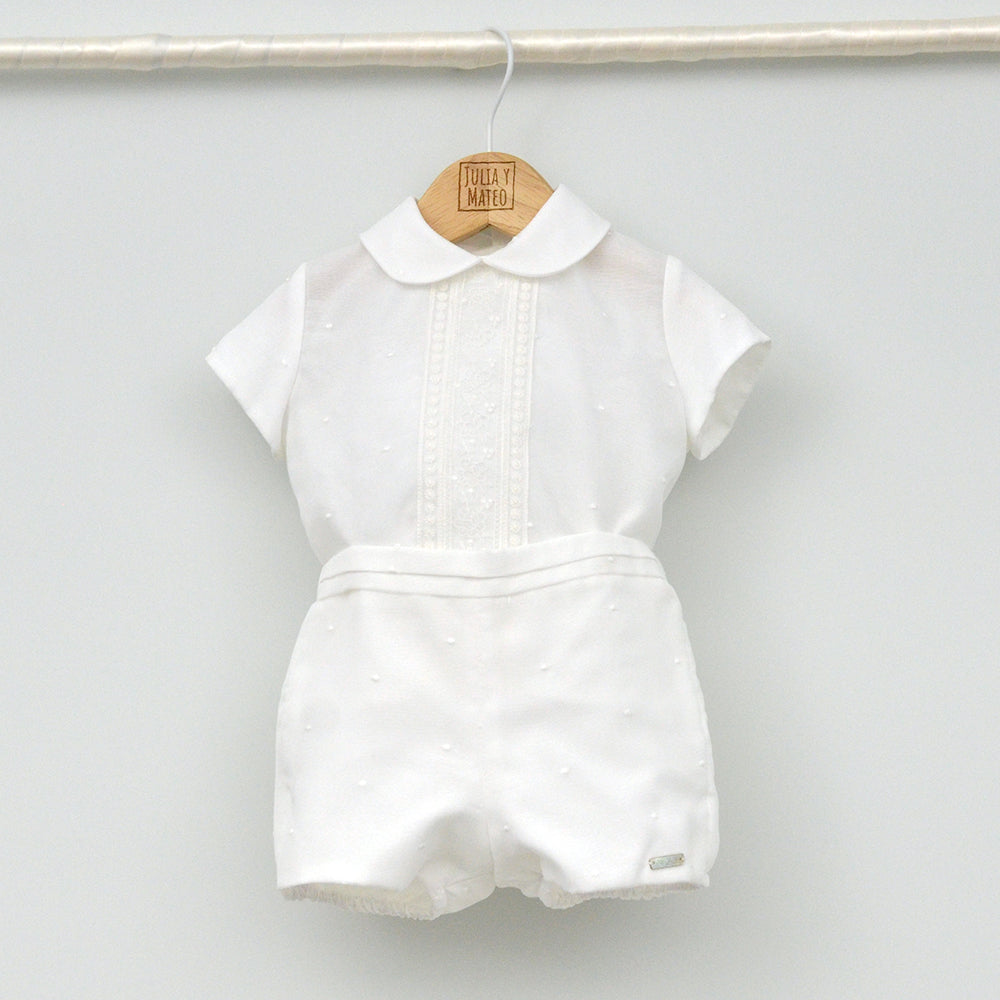 Conjunto Lucas de pololo y blusa de Organza