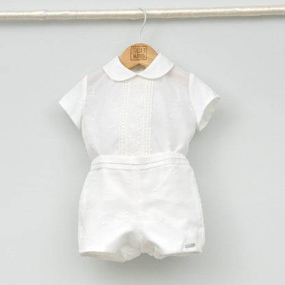 Conjunto Lucas de pololo y blusa de Organza