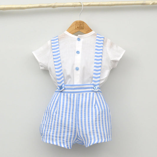 Conjunto bebé Formentera con peto y camisa Mao