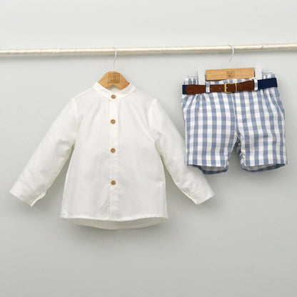 Conjunto Niño vestir con camisa y pantalón con cinturón "Sofía"