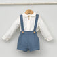Conjunto vestir bebé con peto y camisa cuello bebé " Hugo"