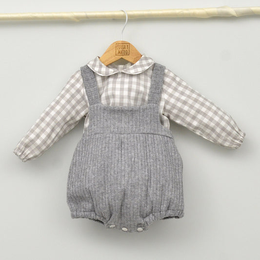 Conjunto bebé Enzo con ranita y camisa cuello bebé