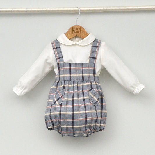 Conjunto vestir bebé con ranita y camisa cuello bebé "Vega"