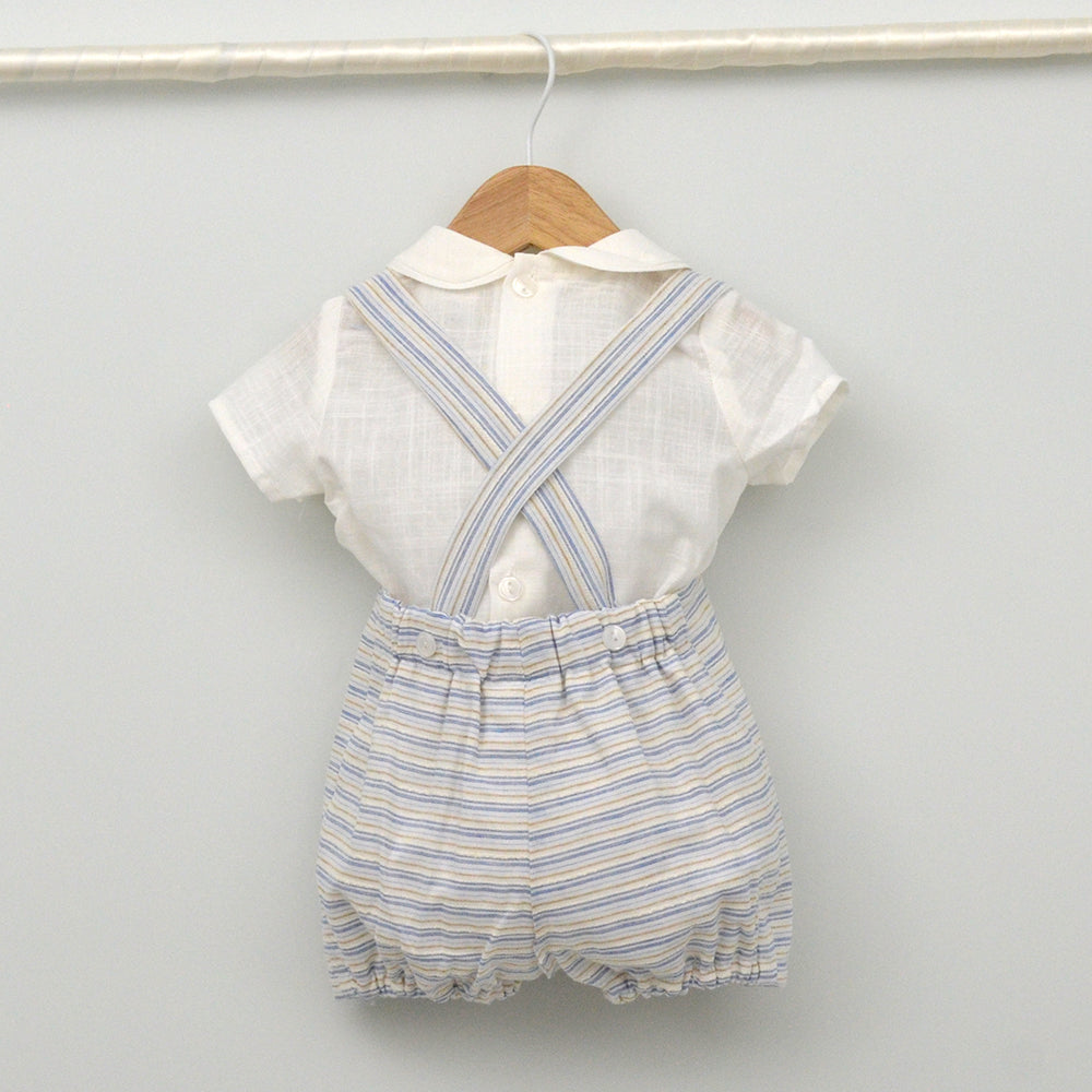 Conjunto bebé Santorini con ranita y camisa cuello bebé