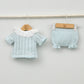 Conjunto bebés Creta de hilo con jersey, culotte, patucos y capota