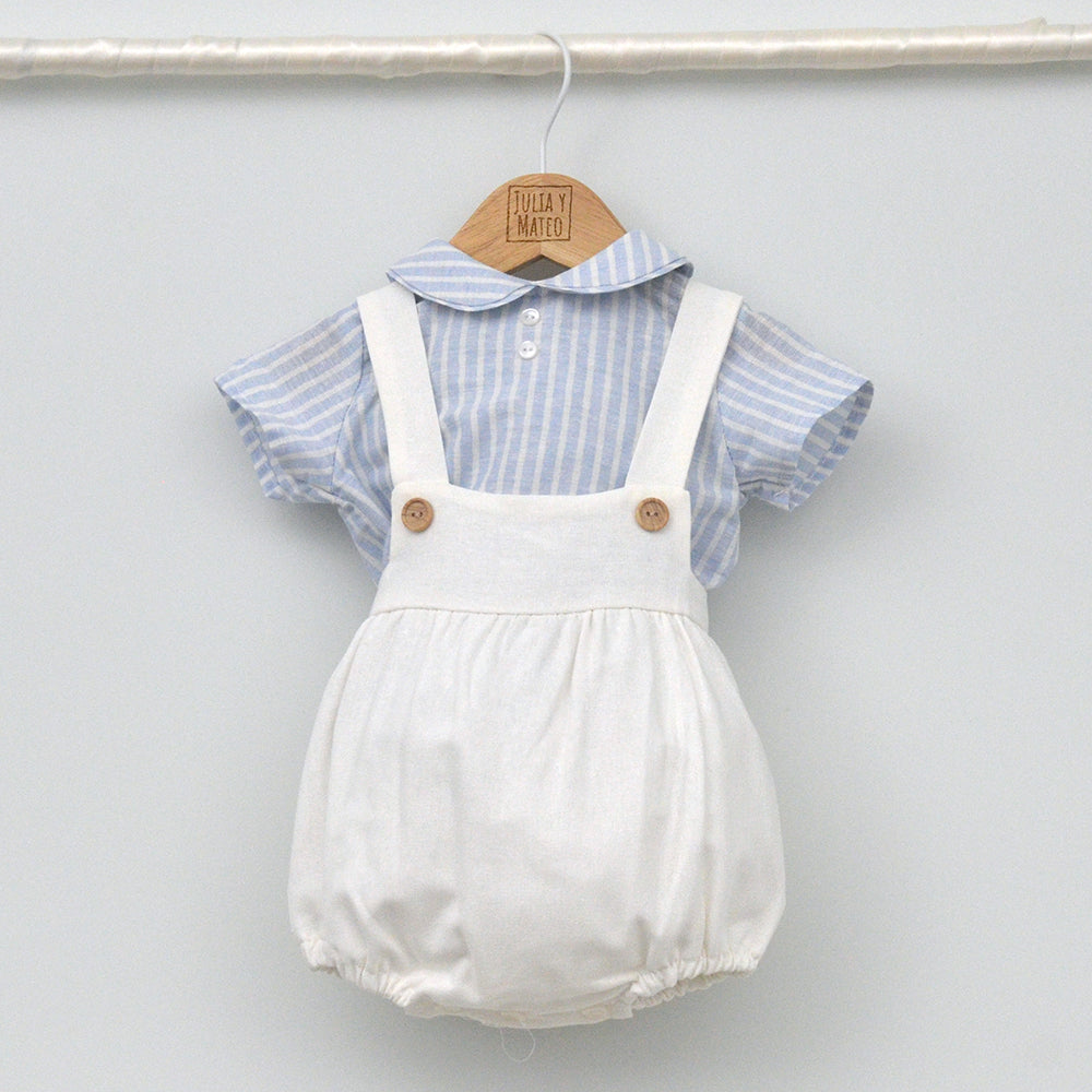 Conjunto bebé Lisboa con ranita y camisa cuello bebé