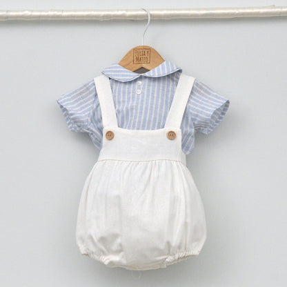 Conjunto bebé Lisboa con ranita y camisa cuello bebé