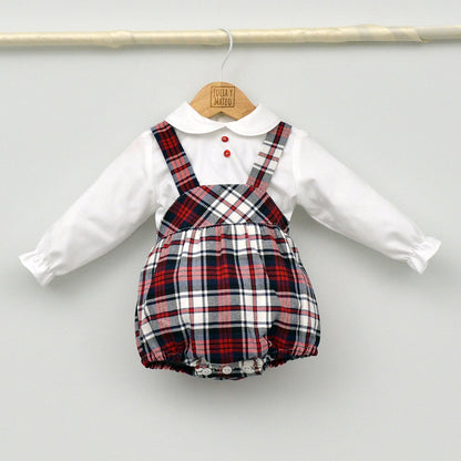 Conjunto bebé Noel con ranita y camisa cuello bebé