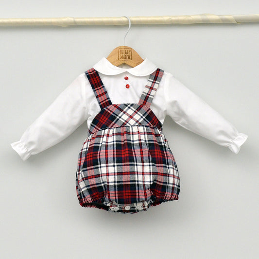 Conjunto bebé Noel con ranita y camisa cuello bebé