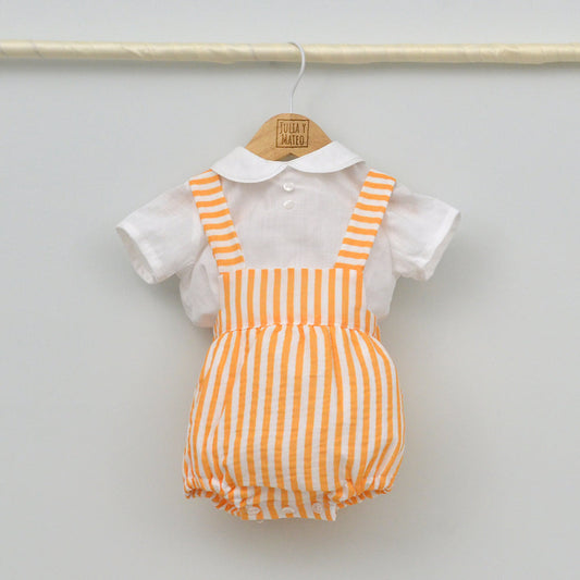 Conjunto bebé Mallorca con ranita y camisa cuello bebé