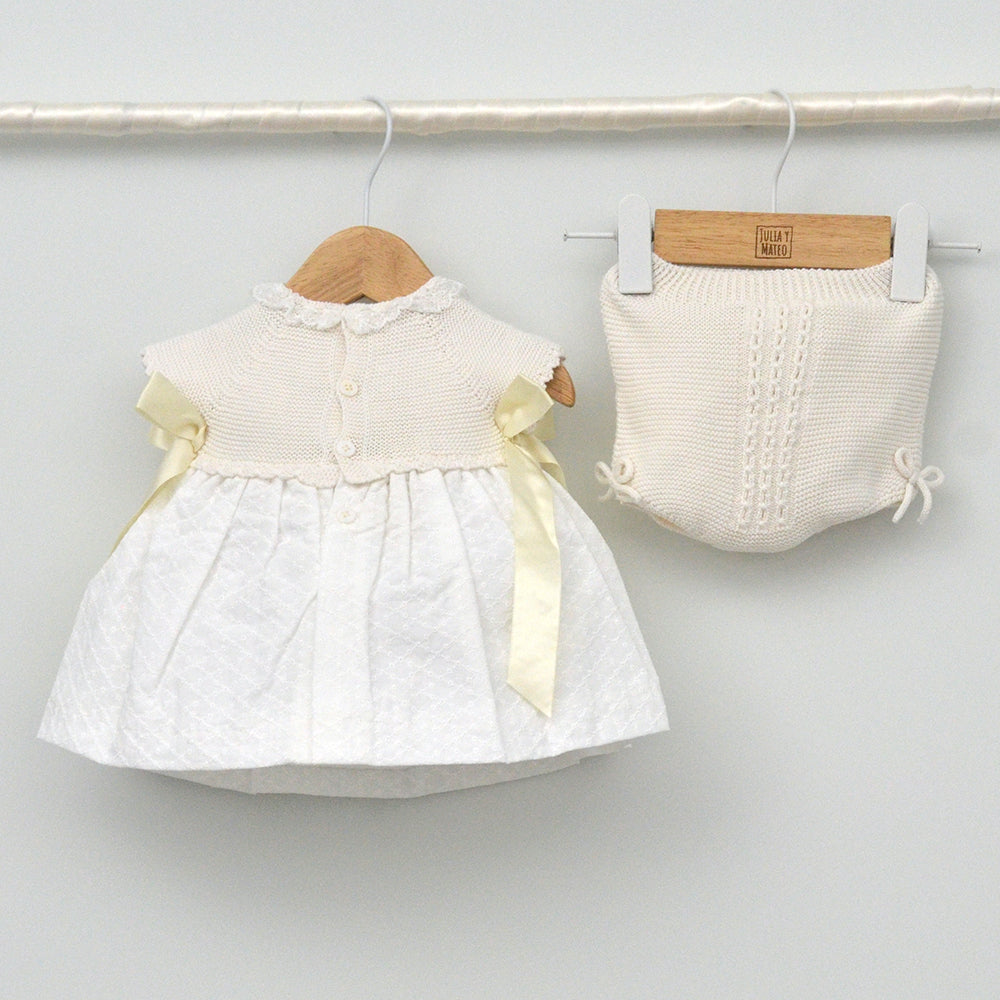 Vestido Bautizo y ceremonia bebé Alma con culotte