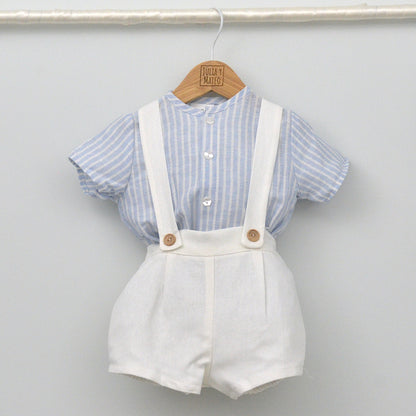 Conjunto bebé Lisboa con peto y camisa Mao