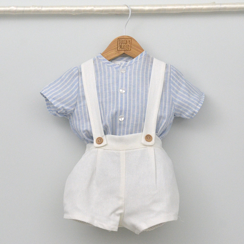 Conjunto bebé Lisboa con peto y camisa Mao