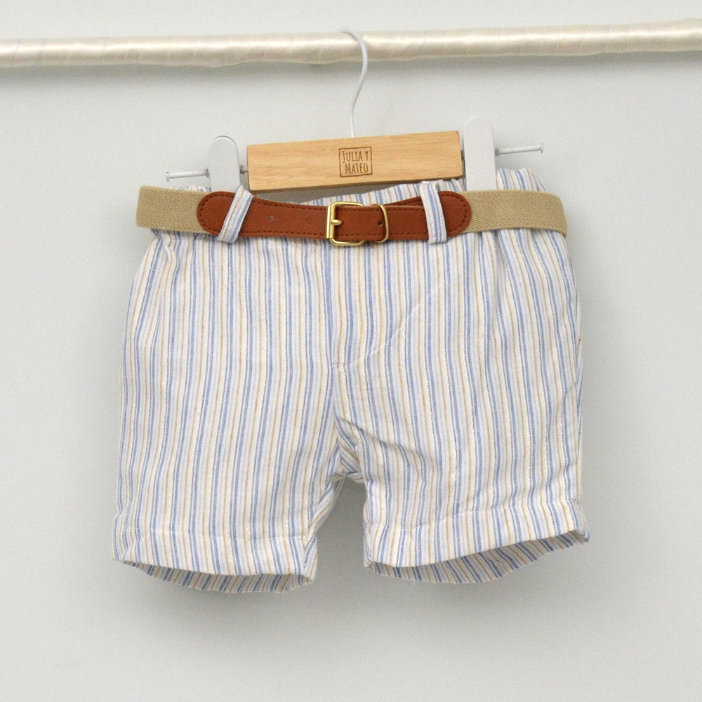 Conjunto Niño Santorini con camisa y pantalón con cinturón