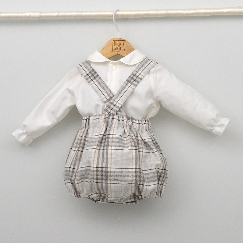 Conjunto vestir bebé con ranita y camisa cuello bebé "Lucas"