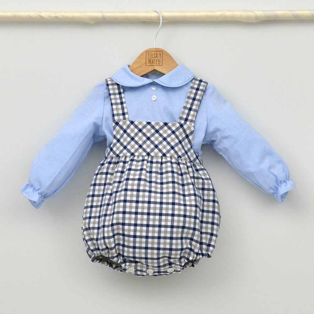 Conjunto bebé Thiago con ranita y camisa cuello bebé