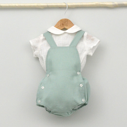 Conjunto bebé Corfú con ranita y camisa cuello bebé