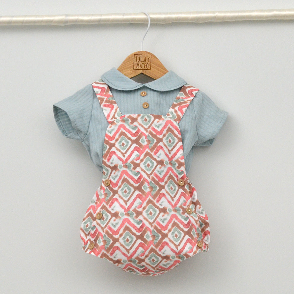 Conjunto bebé Menorca con ranita y camisa cuello bebé