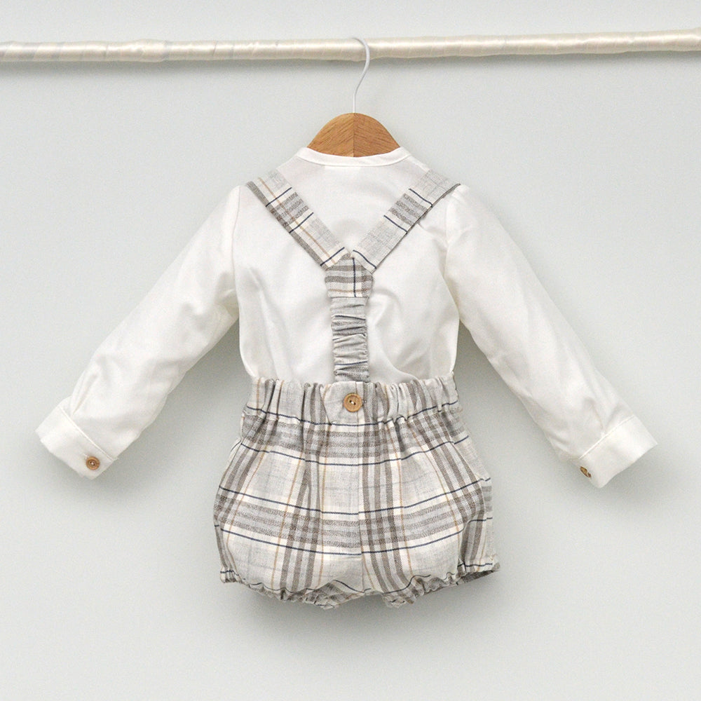 Conjunto vestir bebé con peto y camisa cuello Mao "Lucas"