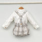 Conjunto vestir bebé con peto y camisa cuello Mao "Lucas"