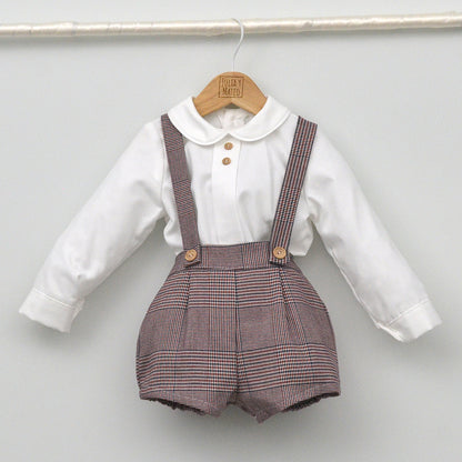 Conjunto vestir bebé con peto y camisa "Melchor"