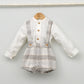 Conjunto vestir bebé con peto y camisa cuello Mao "Lucas"