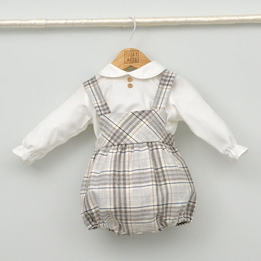 Conjunto vestir bebé con ranita y camisa cuello bebé "Lucas"