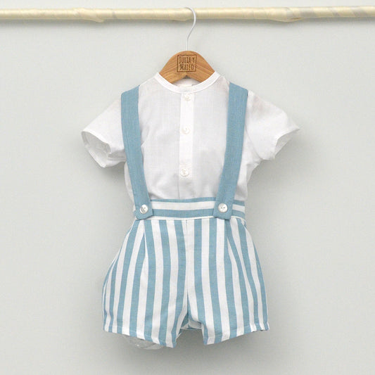 Conjunto bebé Sintra con peto y camisa Mao