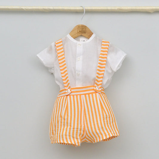 Conjunto bebé Mallorca con peto y camisa Mao
