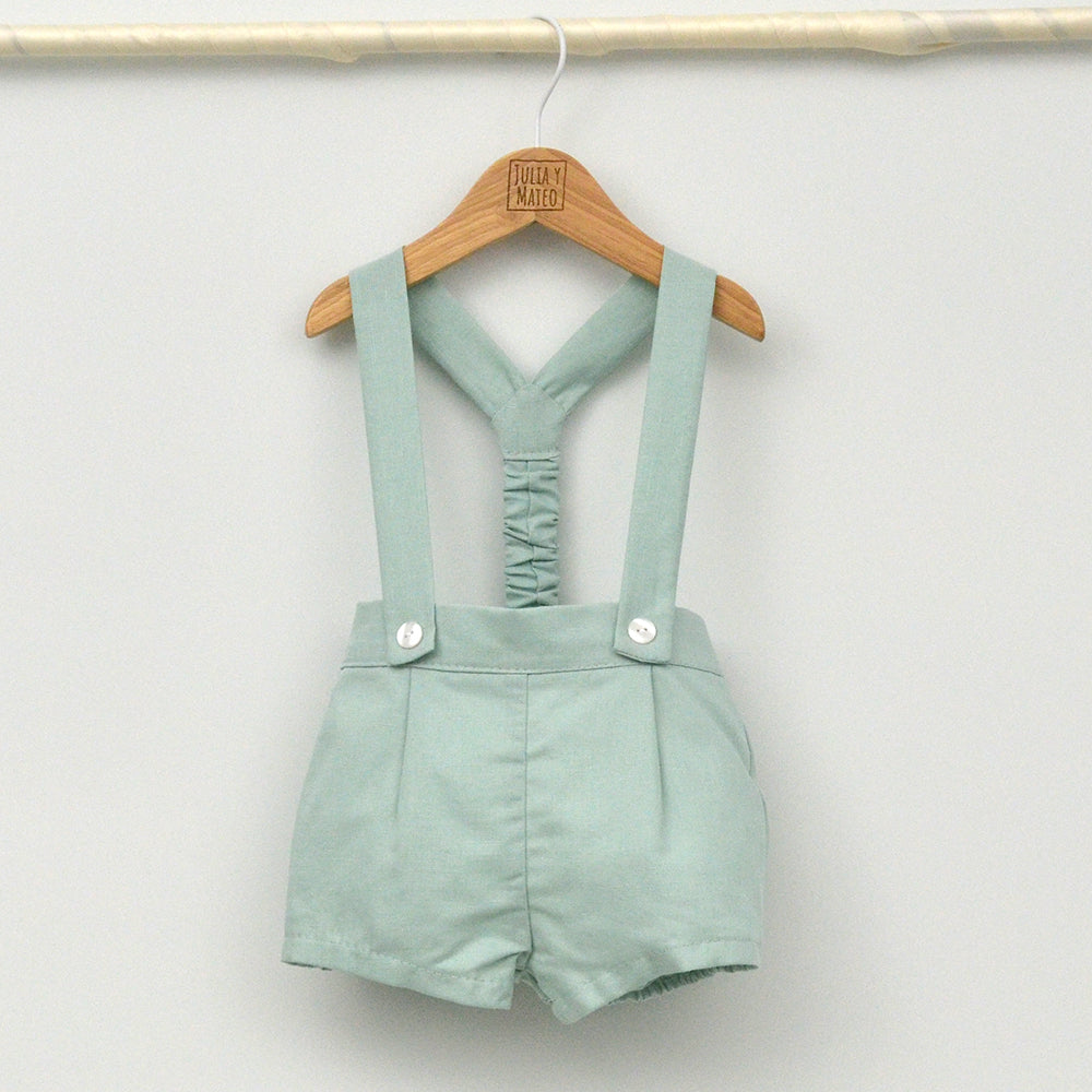 Conjunto bebé Corfú con peto y camisa Mao