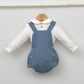 Conjunto vestir bebé con ranita y camisa cuello bebé de bambula "Hugo"