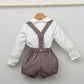 Conjunto vestir bebé con peto y camisa "Melchor"