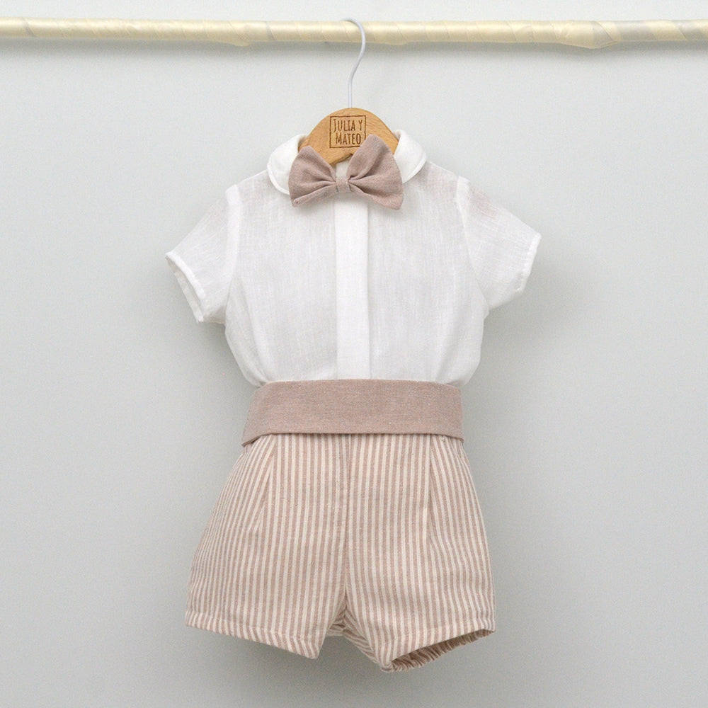 Conjunto bebé Marsella con pantalón, camisa y pajarita