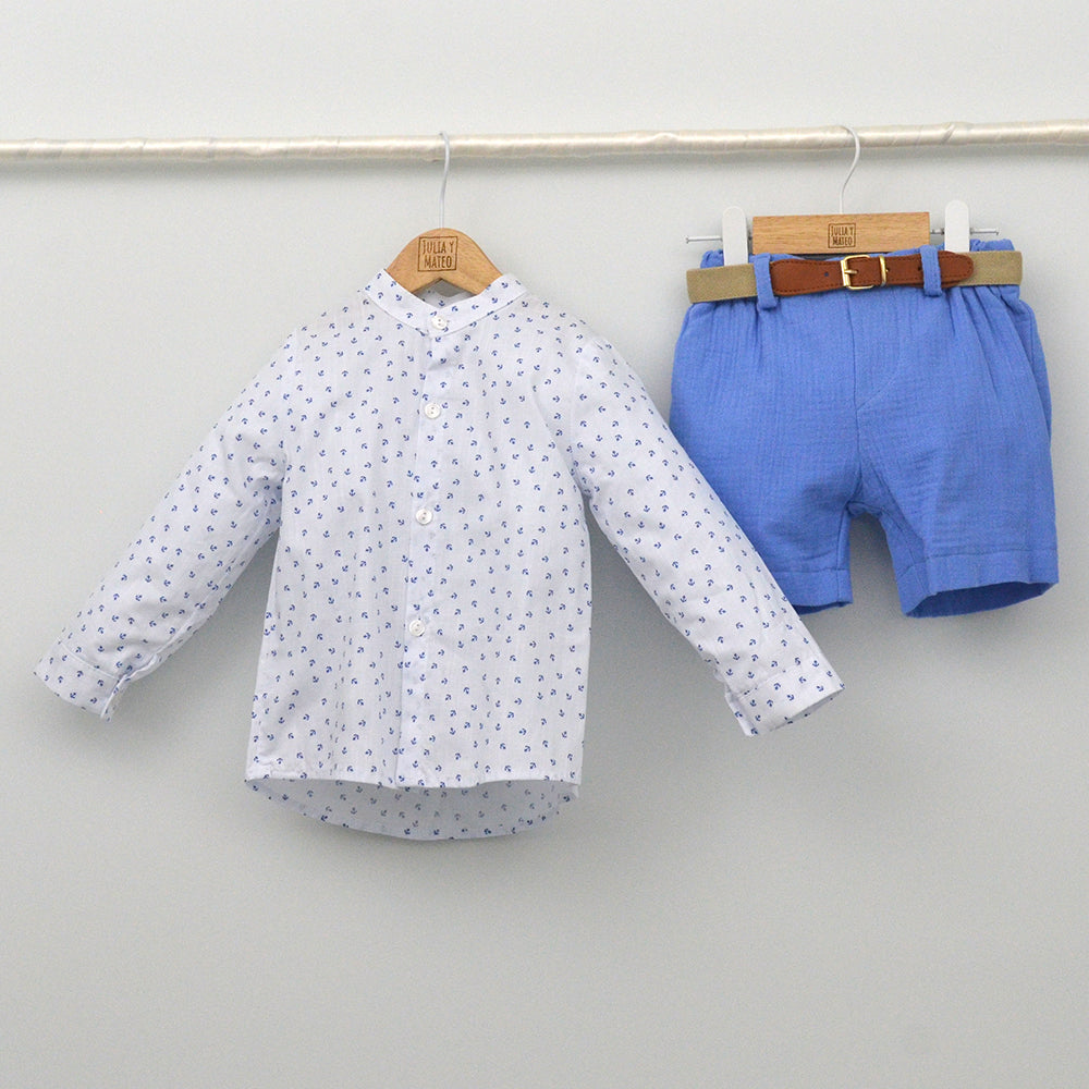 Conjunto Niño Altea con camisa y pantalón con cinturón