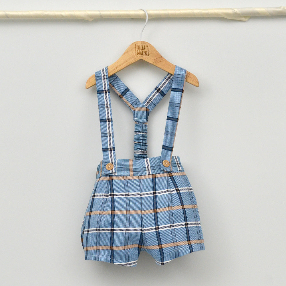 Conjunto bebé Bruno con peto y camisa cuello Mao