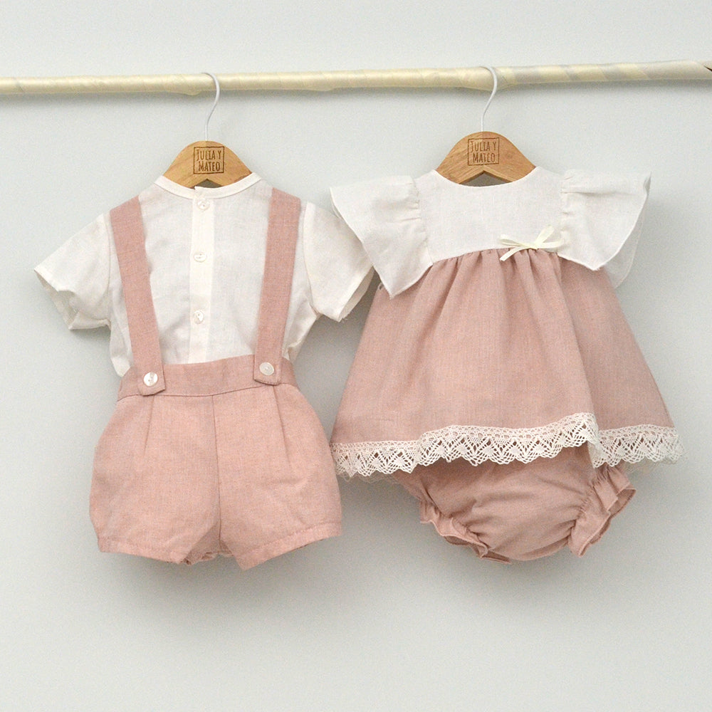 Conjunto Niño Siena con camisa y pantalón con cinturón