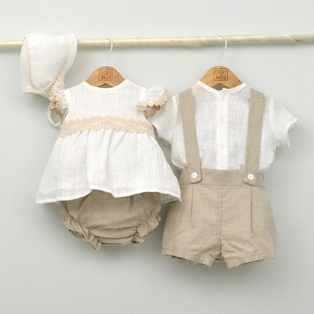 Conjunto Niño Capri con camisa y pantalón con cinturón