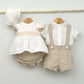 Conjunto Niño Capri con camisa y pantalón con cinturón