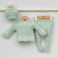 Conjunto bebés punto Rabbit  con jersey, polaina y gorrito