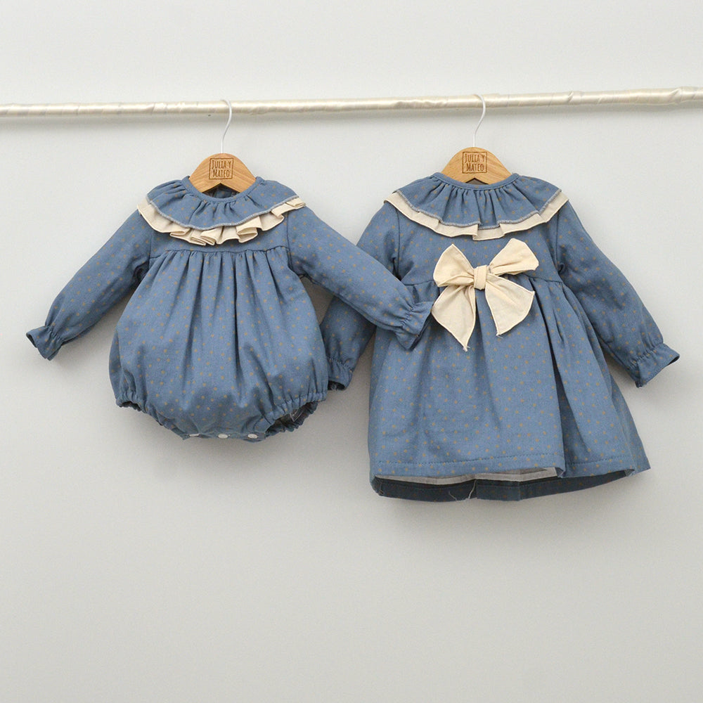 Conjunto vestir bebé con peto y camisa cuello bebé " Hugo"