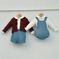 Conjunto vestir bebé con peto y camisa cuello bebé " Hugo"