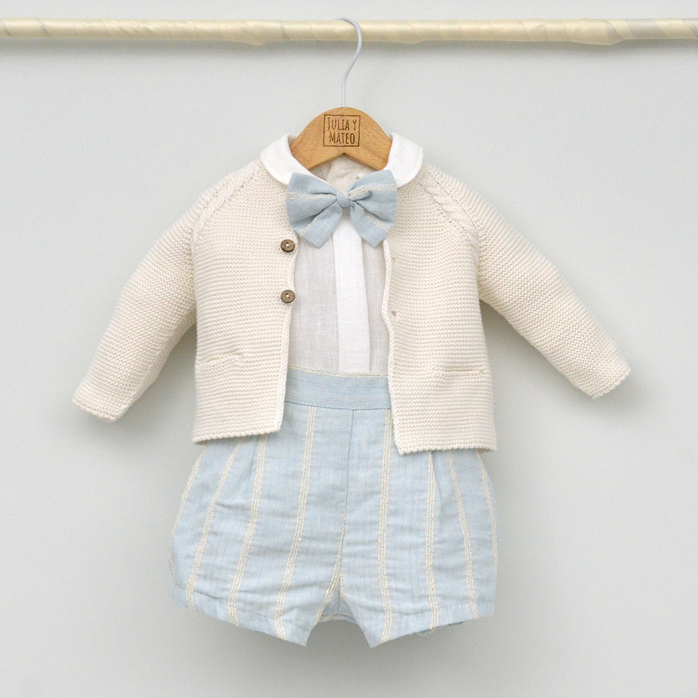 Conjunto bebé Milán con pantalón, camisa y pajarita