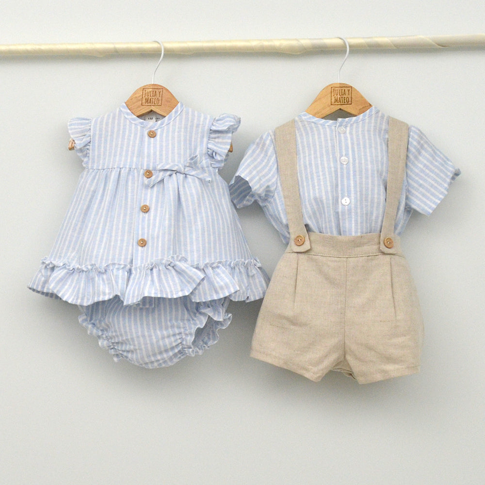 Conjunto Niño Lisboa con camisa y pantalón con cinturón