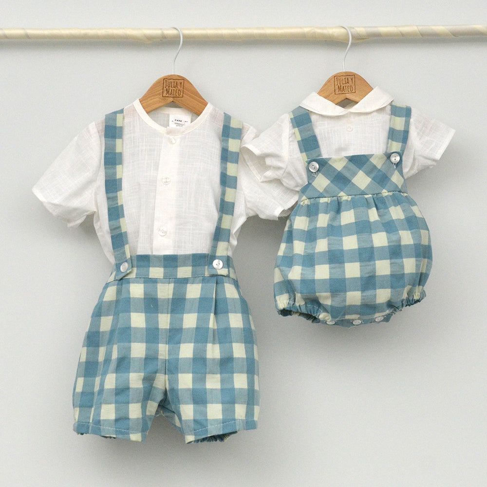 Conjunto bebé Niza con ranita y camisa cuello bebé