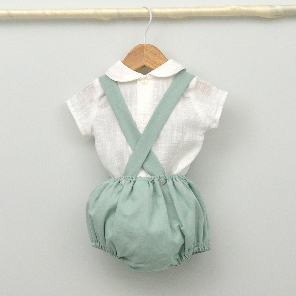 Conjunto bebé Corfú con ranita y camisa cuello bebé