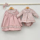 vestido vestir niñas otoño invierno trajes eventos bebes conjuntados, coordinadas, iguales, ajuego, ropa infantil clasica hecha en españa