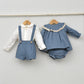 Conjunto vestir bebé con peto y camisa cuello bebé " Hugo"