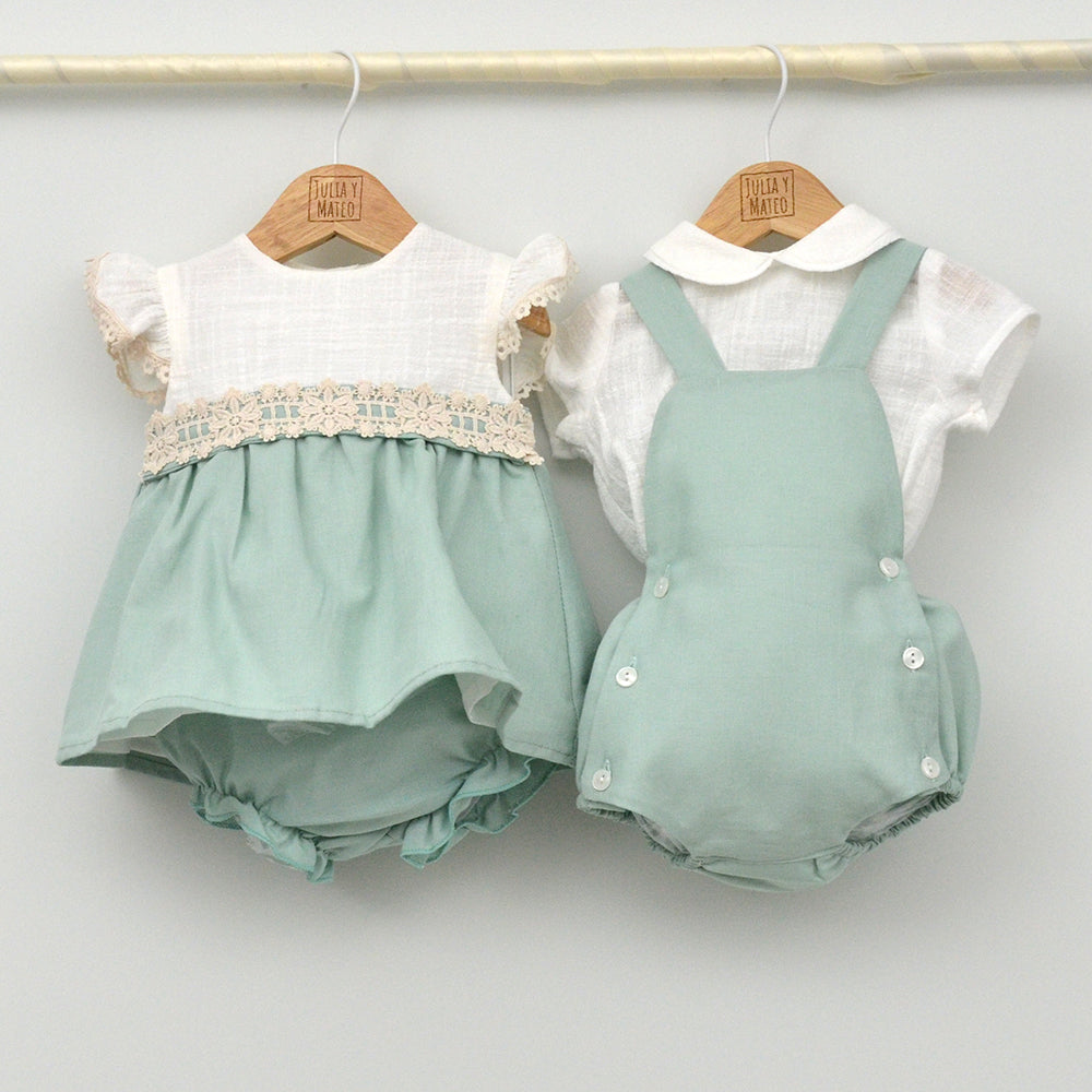 Conjunto bebé Corfú con ranita y camisa cuello bebé